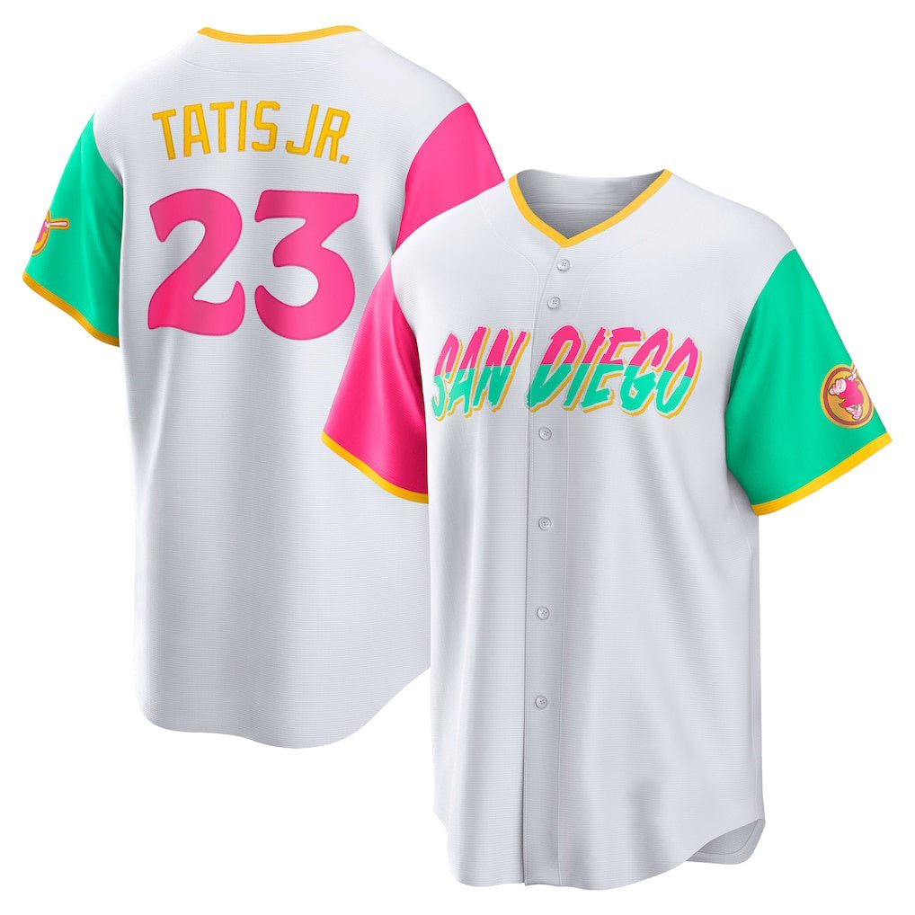 San Diego Padres #23 Fernando Tatis Jr. White JEROMEN City Connect Replica Player Jersey