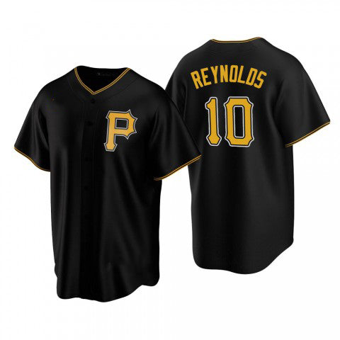 Pittsburgh Pirates #10 Bryan Reynolds Black JEROMEN Alternate Team Logo Cool base Jersey