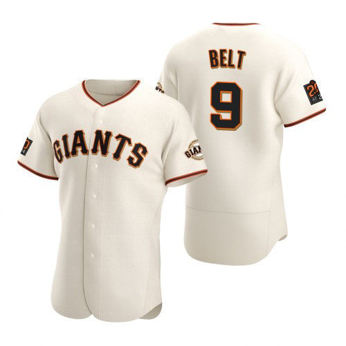 San Francisco Giants #9 Brandon Belt 2020 Cream JEROMEN Jersey