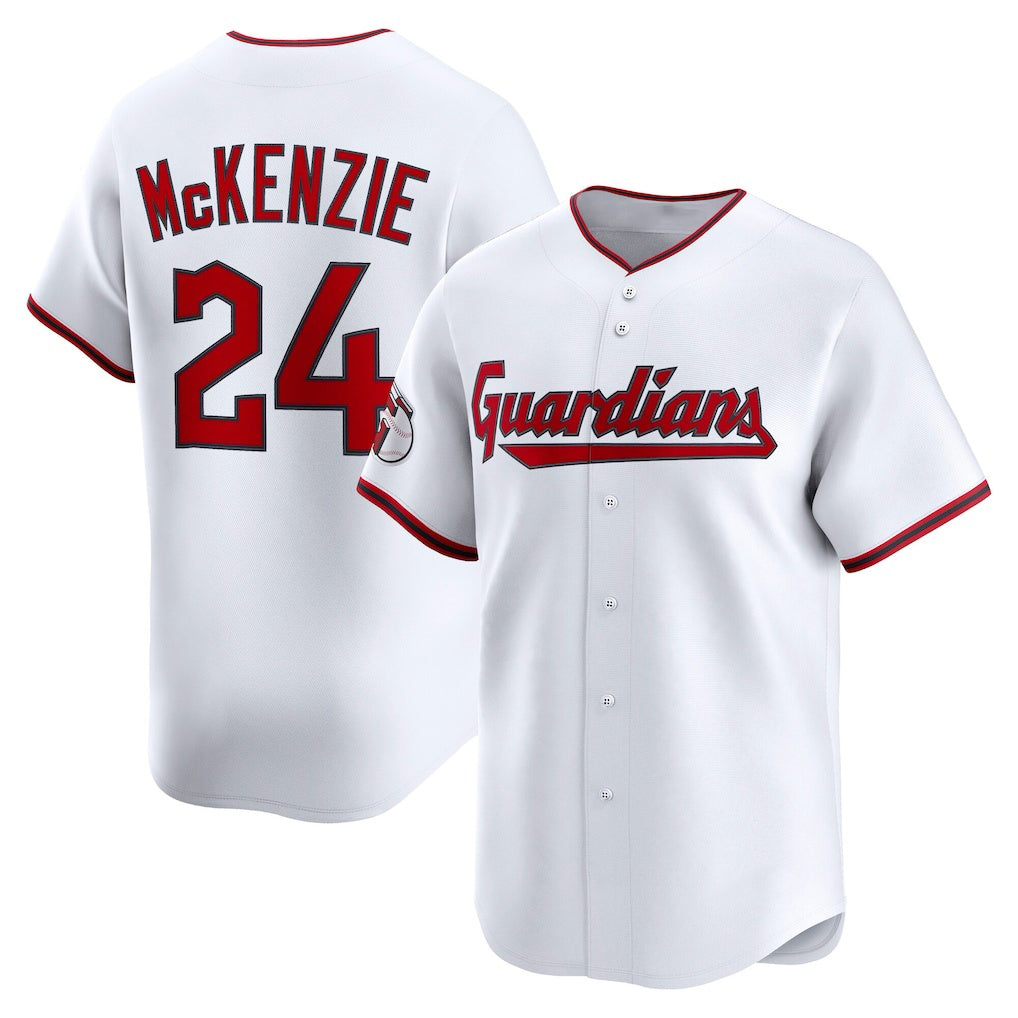 Cleveland Guardians #24 Triston McKenzie White JEROMEN Home Limited Player Jersey