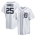 Detroit Tigers #25 Gleyber Torres White JEROMEN Home Replica Jersey