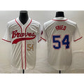 Atlanta Braves #54 Max Fried Number White JEROMEN Cool Base With Patch Stitched Jersey