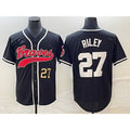 Atlanta Braves #27 Austin Riley Number Black JEROMEN Cool Base Stitched Jersey