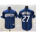 Detroit Tigers #27 Trey Sweeney 2024 Navy JEROMEN City Connect Cool Base Limited Stitched Jersey