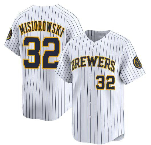 Milwaukee Brewers #32 Jacob Misiorowski White JEROMEN Alternate Limited Stitched Jersey