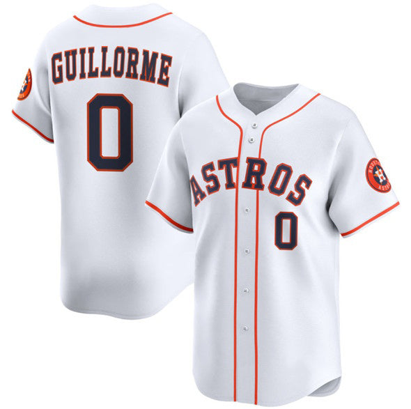 Houston Astros #0 Luis Guillorme White JEROMEN 2025 Home Limited Stitched Jersey