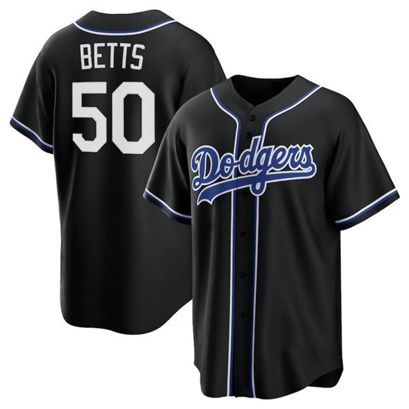 Los Angeles Dodgers #50 Mookie Betts Black JEROMEN Lights Out Limited Stitched Jersey