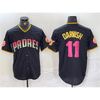 San Diego Padres #11 Yu Darvish Black JEROMEN Cool Base Stitched Jersey