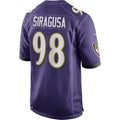 B.Ravens #98 Tony Siragusa Purple JEROMEN Game Retired Player Jersey