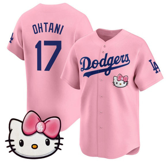Los Angeles Dodgers #17 Shohei Ohtani Pink JEROMEN 2025 Hello Kitty Vapor Limited Stitched Jersey