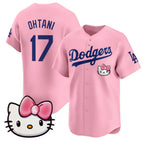 Los Angeles Dodgers #17 Shohei Ohtani Pink JEROMEN 2025 Hello Kitty Vapor Limited Stitched Jersey
