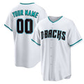 Custom Arizona Diamondbacks White JEROMEN Cool Base Stitched Jersey
