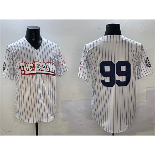 New York Yankees #99 Aaron Judge White JEROMEN Bronx Graffiti Vapor Limited Stitched Jersey