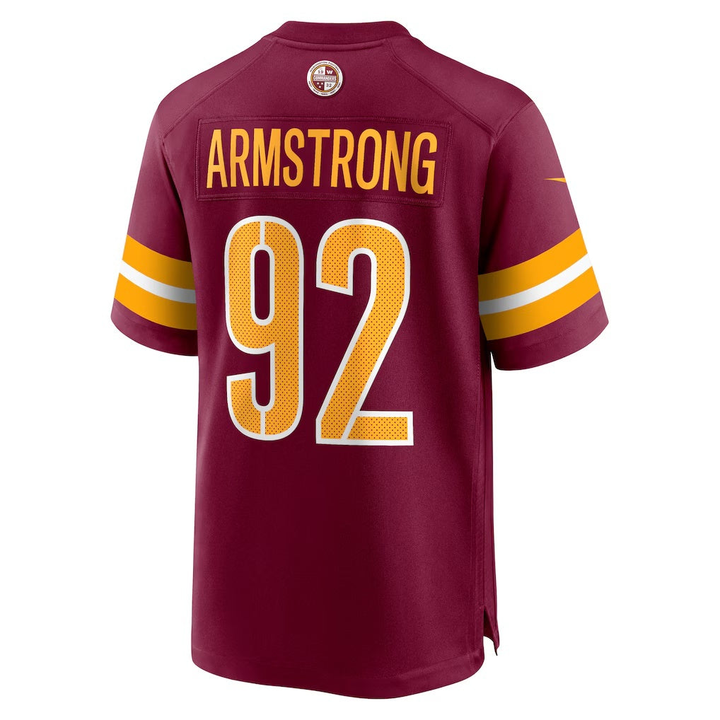 W.Commanders #92 Dorance Armstrong Burgundy JEROMEN Game Jersey