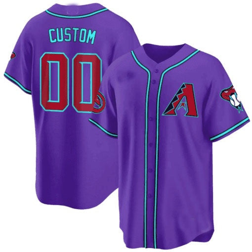 Custom Arizona Diamondbacks 2024 Cool Base Jersey V2 ¨C All Stitched-Purple JEROMEN