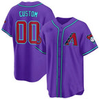 Custom Arizona Diamondbacks 2024 Cool Base Jersey V2 ¨C All Stitched-Purple JEROMEN
