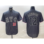 New York Mets #12 Francisco Lindor Number Grey JEROMEN 2024 City Connect Cool Base Stitched Jerseys