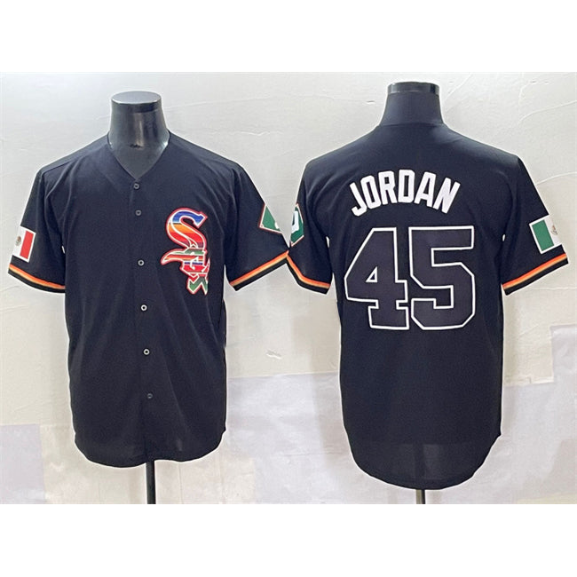 Chicago White Sox #45 Michael Jordan Black JEROMEN Mexico Limited Stitched Jersey