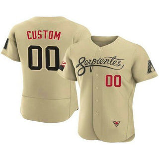 Custom Arizona Diamondbacks ACTIVE PLAYER 2021 Gold JEROMEN City Connect Flex Base Stitched Jersey