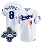 Los Angeles Dodgers #8 Enrique Hernandez White JEROMEN 2025 Champions Stitched Jersey