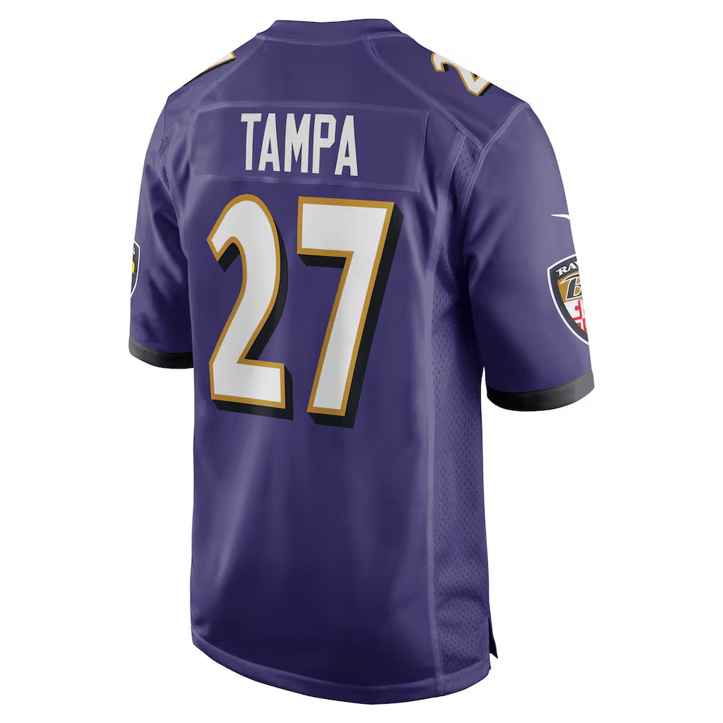 B.Ravens #27 T.J. Tampa Purple JEROMEN Team Game Jersey