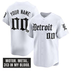 Custom Detroit Tigers ACTIVE PLAYER White JEROMEN 'Motor Gothic Edition' Vapor Premier Limited Stitched Jersey