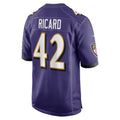 B.Ravens #42 Patrick Ricard Purple JEROMEN Game Jersey