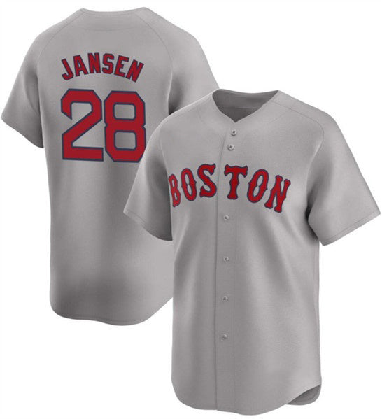 Boston Red Sox #28 Danny Jansen Gray JEROMEN 2024 Away Limited Stitched Jersey