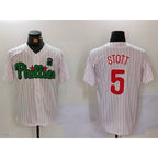Philadelphia Phillies #5 Bryson Stott White Green JEROMEN Cool Base Stitched Jersey 2