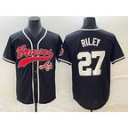 Atlanta Braves #27 Austin Riley Black JEROMEN Cool Base Stitched Jersey 2