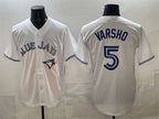 Toronto Blue Jays #5 Daulton Varsho White JEROMEN 2025 Cool Base Stitched Jersey