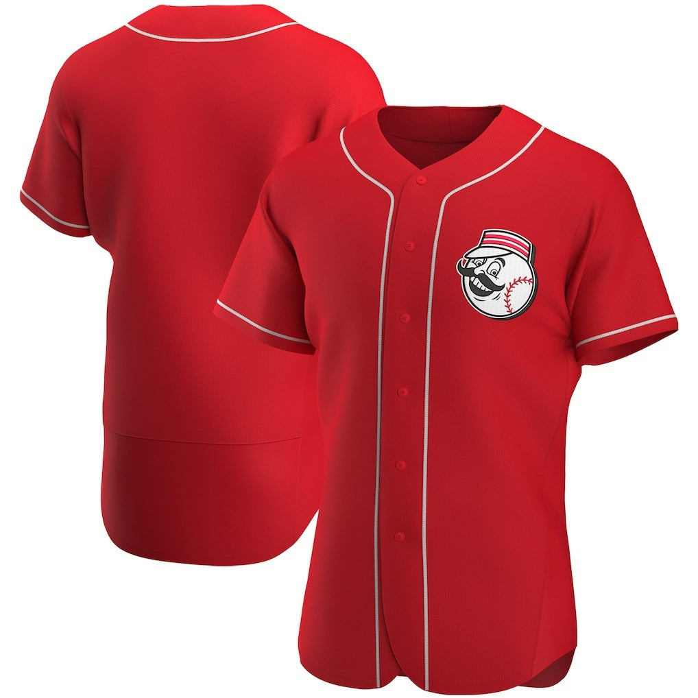 Cincinnati Reds Scarlet JEROMEN Alternate Authentic Team Logo Jersey