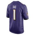 B.Ravens Number #1 Dad Purple JEROMEN Game Jersey