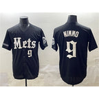 New York Mets #9 Brandon Nimmo Black JEROMEN 'Gotham Gothic Edition' Vapor Premier Limited Stitched Jersey