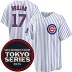 Chicago Cubs #17 Vidal Bruj¨¢n White JEROMEN 2025 World Tour Tokyo Series Home Stitched Jersey
