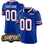Custom B.Bills Active Player Blue JEROMEN 2023 F.U.S.E. AFC East Champions Ptach Stitched Jersey