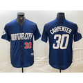 Detroit Tigers #30 Kerry Carpenter Number 2024 Navy JEROMEN City Connect Cool Base Limited Stitched Jersey