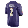B.Ravens #2 Nate Wiggins Purple JEROMEN Player Game Jersey