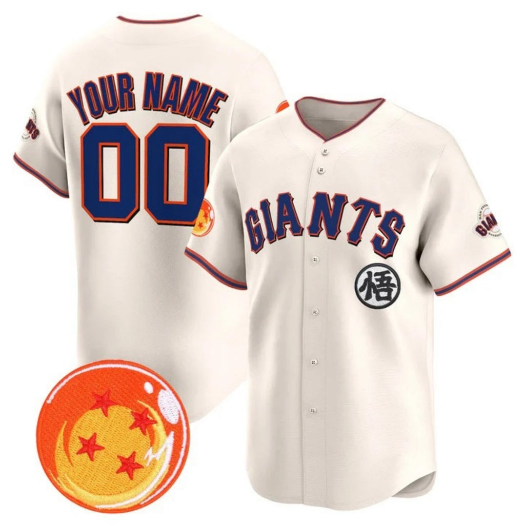 Custom San Francisco Giants x Dragon Ball Cream JEROMEN Vapor Premier Limited Jersey - All Stitched