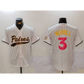 San Diego Padres #3 Jackson Merrill white JEROMEN Cool Base Stitched Jersey 2