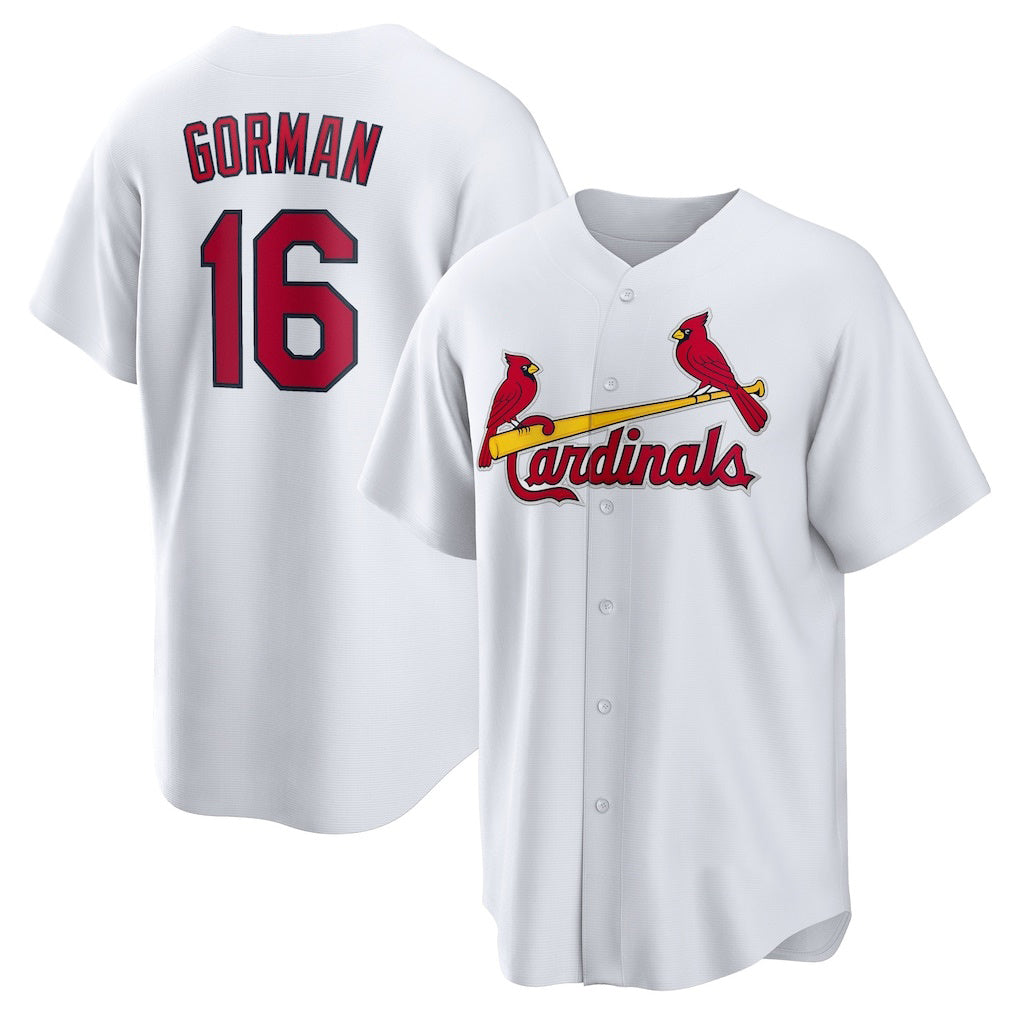 St. Louis Cardinals #16 Nolan Gorman White JEROMEN Home Replica Jersey
