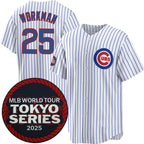 Chicago Cubs #25 Gage Workman White JEROMEN 2025 World Tour Tokyo Series Home Stitched Jersey