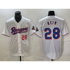 Texas Rangers #28 Jonah Heim Number White JEROMEN 2023 World Series Champions Cool Base Jersey 2