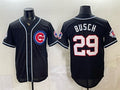Chicago Cubs #29 Michael Busch 150th Anniversary Black JEROMEN Out Style Vapor Premier Limited Stitched Jersey