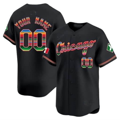 Custom Chicago White Sox Mexico Vapor Premier Limited Jersey V3- Black JEROMEN