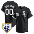 Custom Chicago White Sox 2024 Jackie Robinson Patch Vapor Premier Limited Jersey ¨C Black JEROMEN