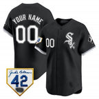 Custom Chicago White Sox 2024 Jackie Robinson Patch Vapor Premier Limited Jersey ¨C Black JEROMEN