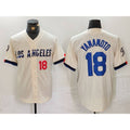 Los Angeles Dodgers #18 Yoshinobu Yamamoto Number Cream JEROMEN 2024 City Connect Limited Stitched Jerseys