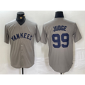 New York Yankees #99 Aaron Judge Name Grey JEROMEN Stitched Throwback Jersey