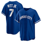 Kansas City Royals #7 Bobby Witt Jr. Rush Blue JEROMEN Alternate 2 Replica Jersey